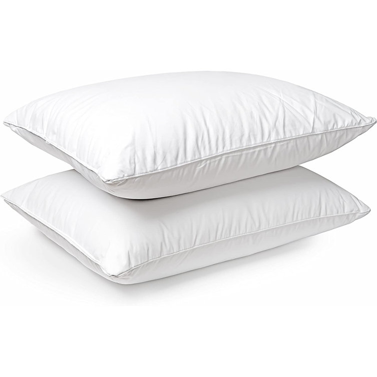 Alwyn Home Continental Bedding White Goose Feather and Down Pillow, Set